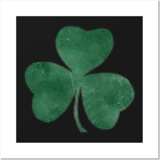 Distressed Saint Patrick's Day Lucky Shamrock Clover Posters and Art